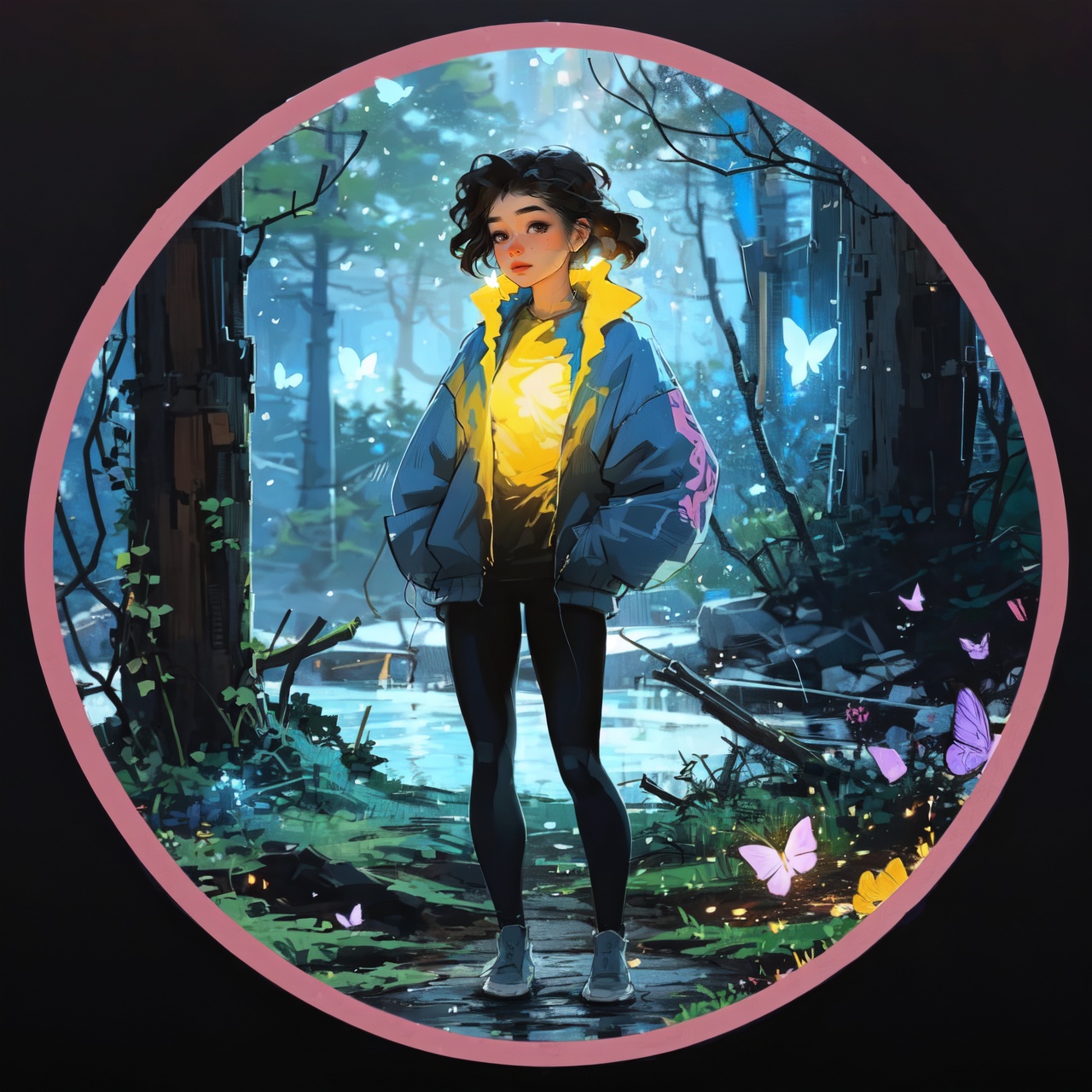 Circle Sora,  1 girl,  look at viewer on Tensor.Art