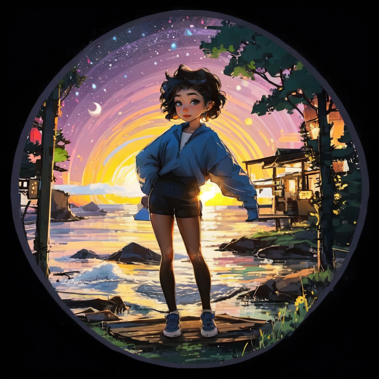 Circle Sora,  1 girl,  cute on Tensor.Art