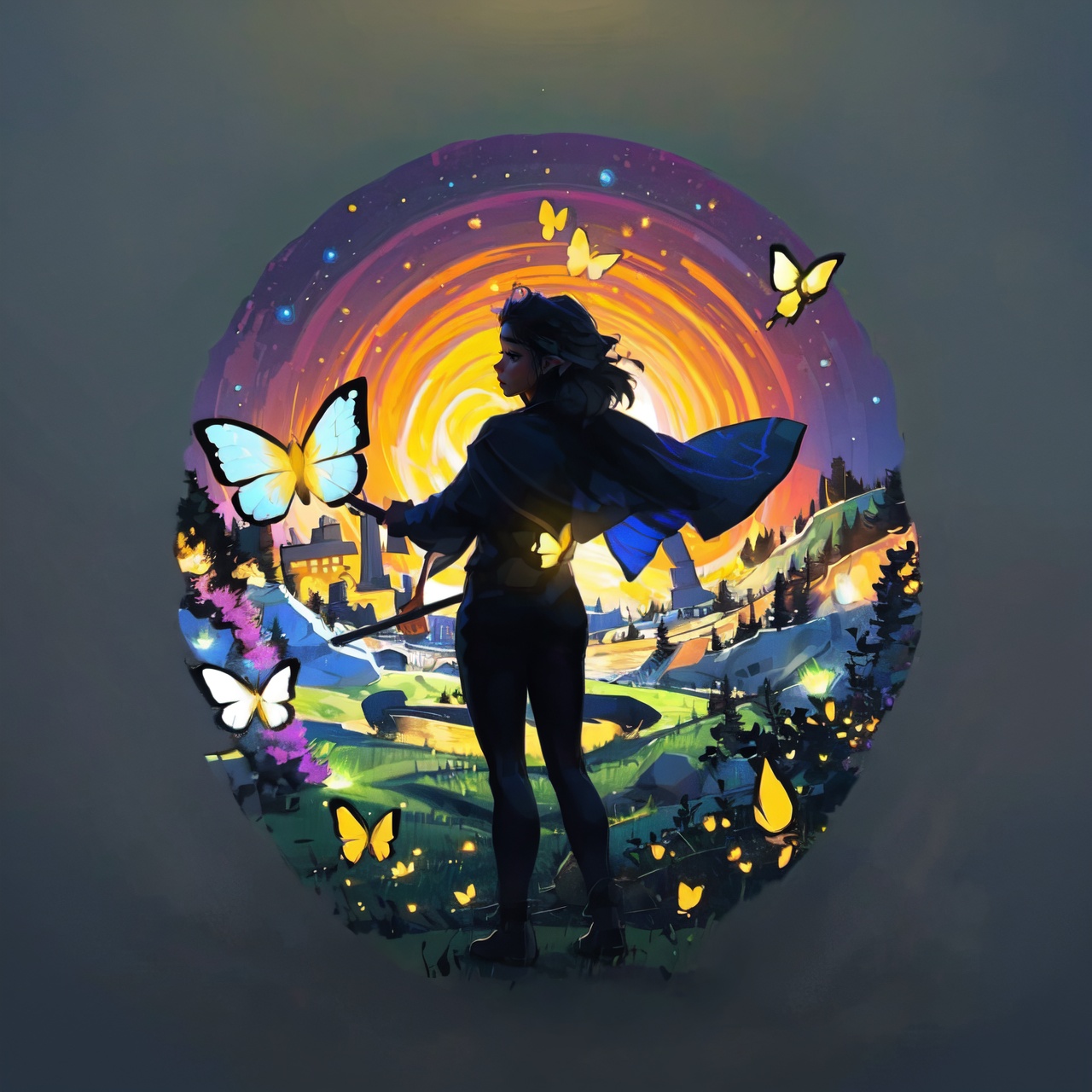 Circle Sora,  1 elf,  nature on Tensor.Art