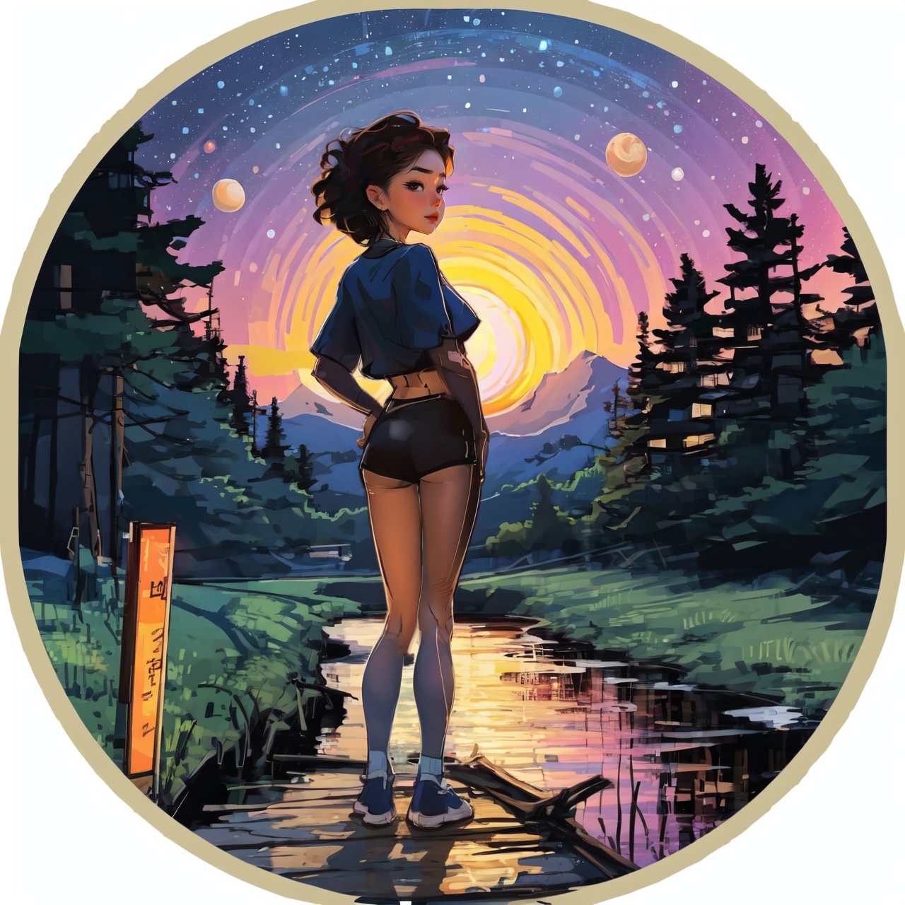 Circle Sora,  1 girl,  cute on Tensor.Art