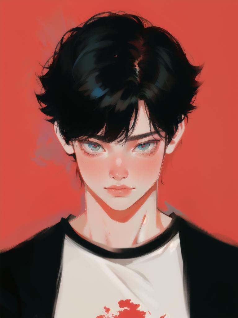 1boy,  short hair,  upper body on Tensor.Art