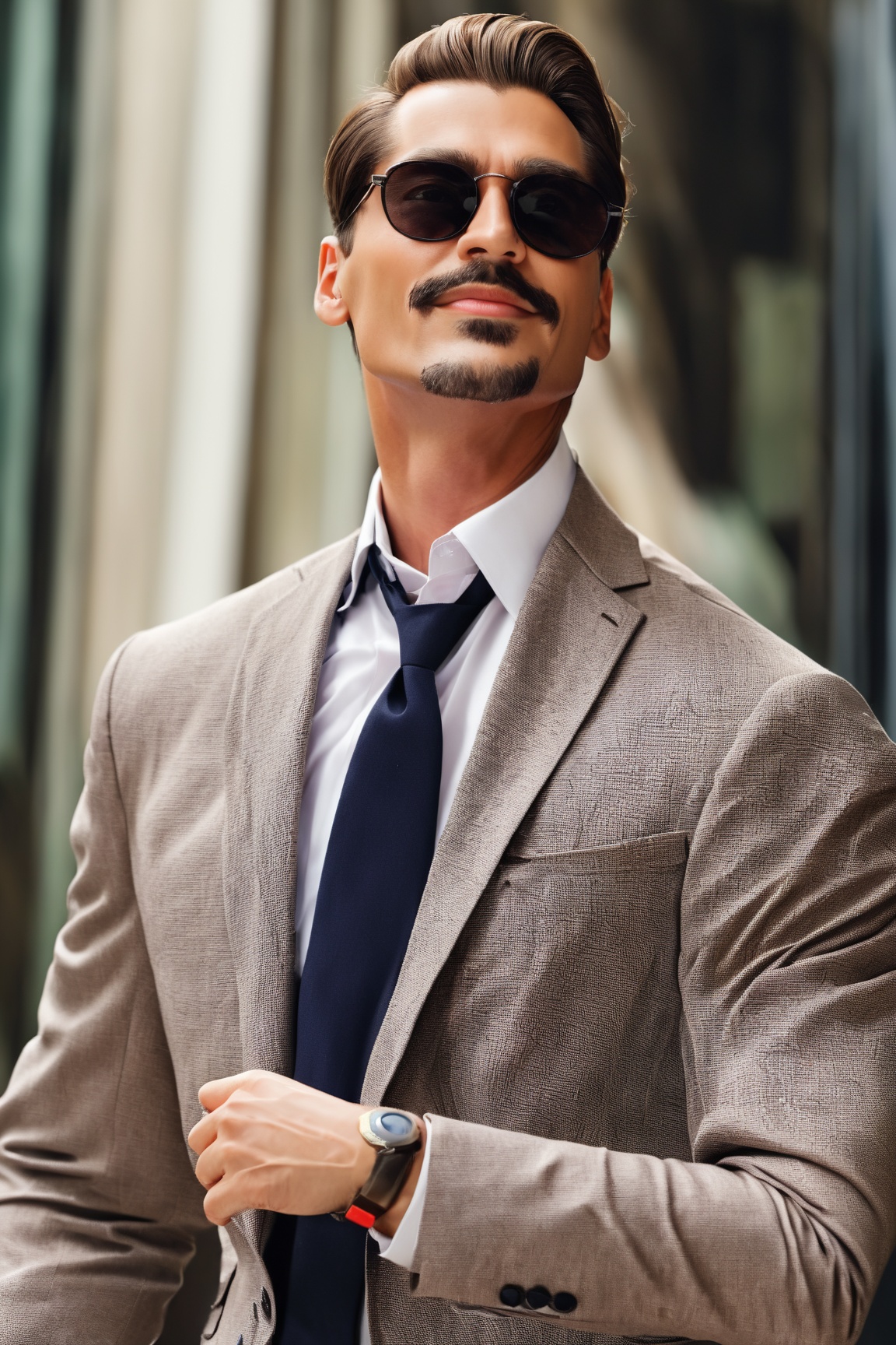ultra-detailed,  man with stylish attire and hat,  man wearing sunglasses on Tensor.Art