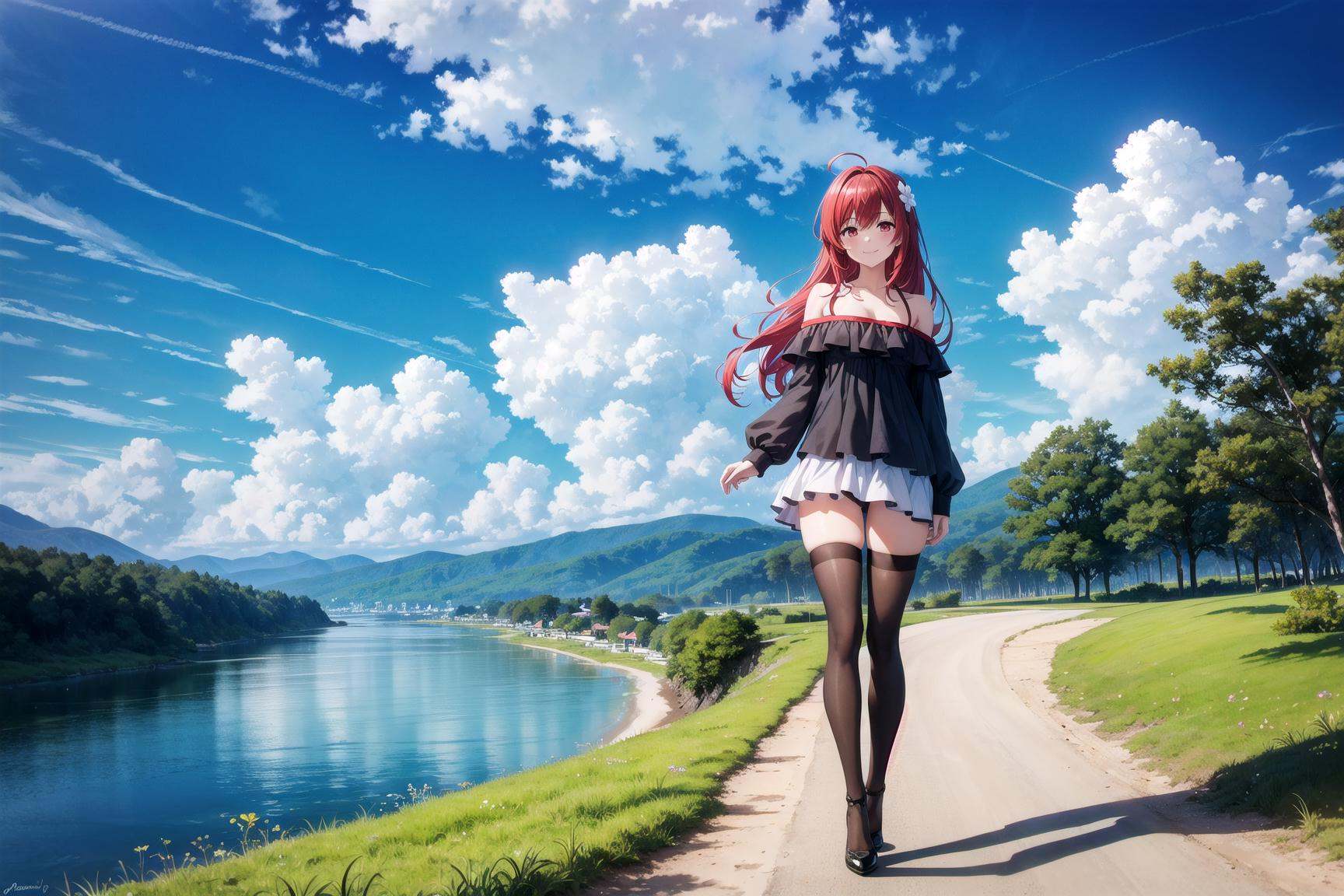 1girl,  ahoge,  bangs on Tensor.Art