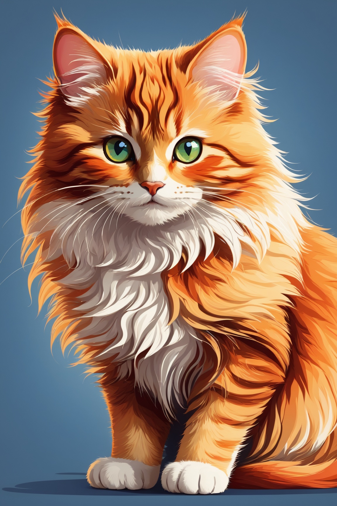 cat,  vector illustration,  highly detailed fur by Ai Art Vision on Tensor.Art