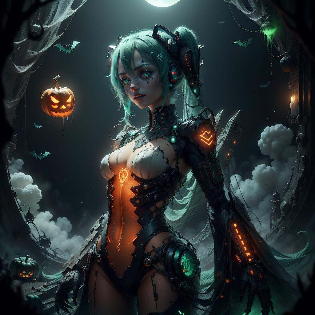 halloweentech ,  scifi,  supernatural green on Tensor.Art