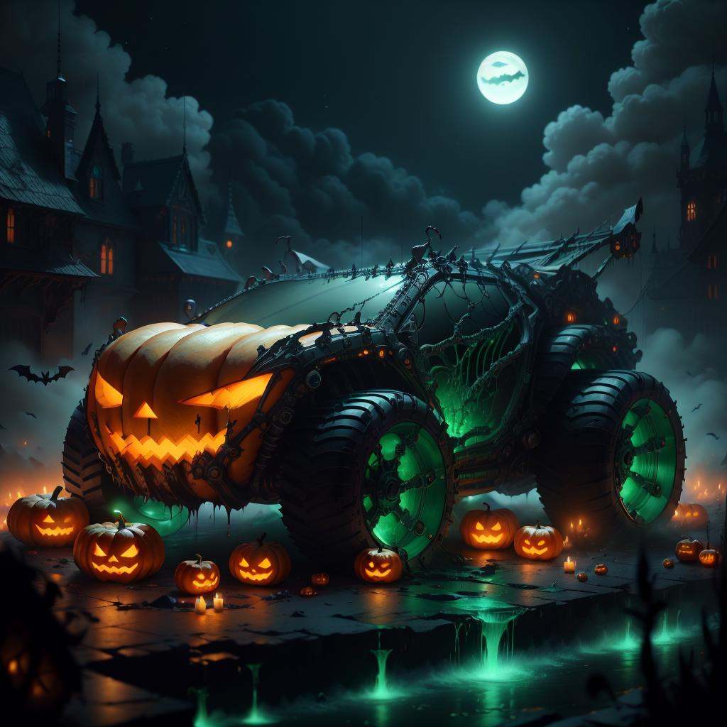 halloweentech ,  scifi,  supernatural green on Tensor.Art