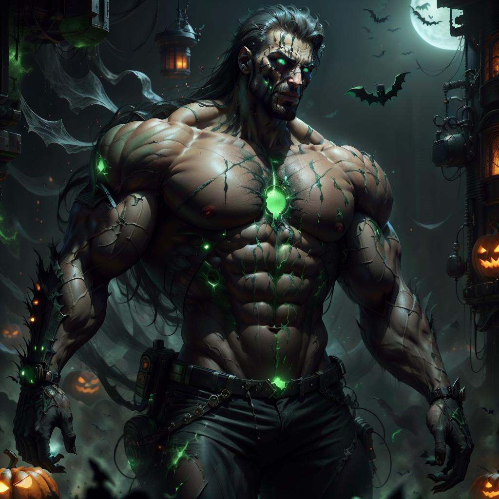 halloweentech ,  scifi,  supernatural green on Tensor.Art