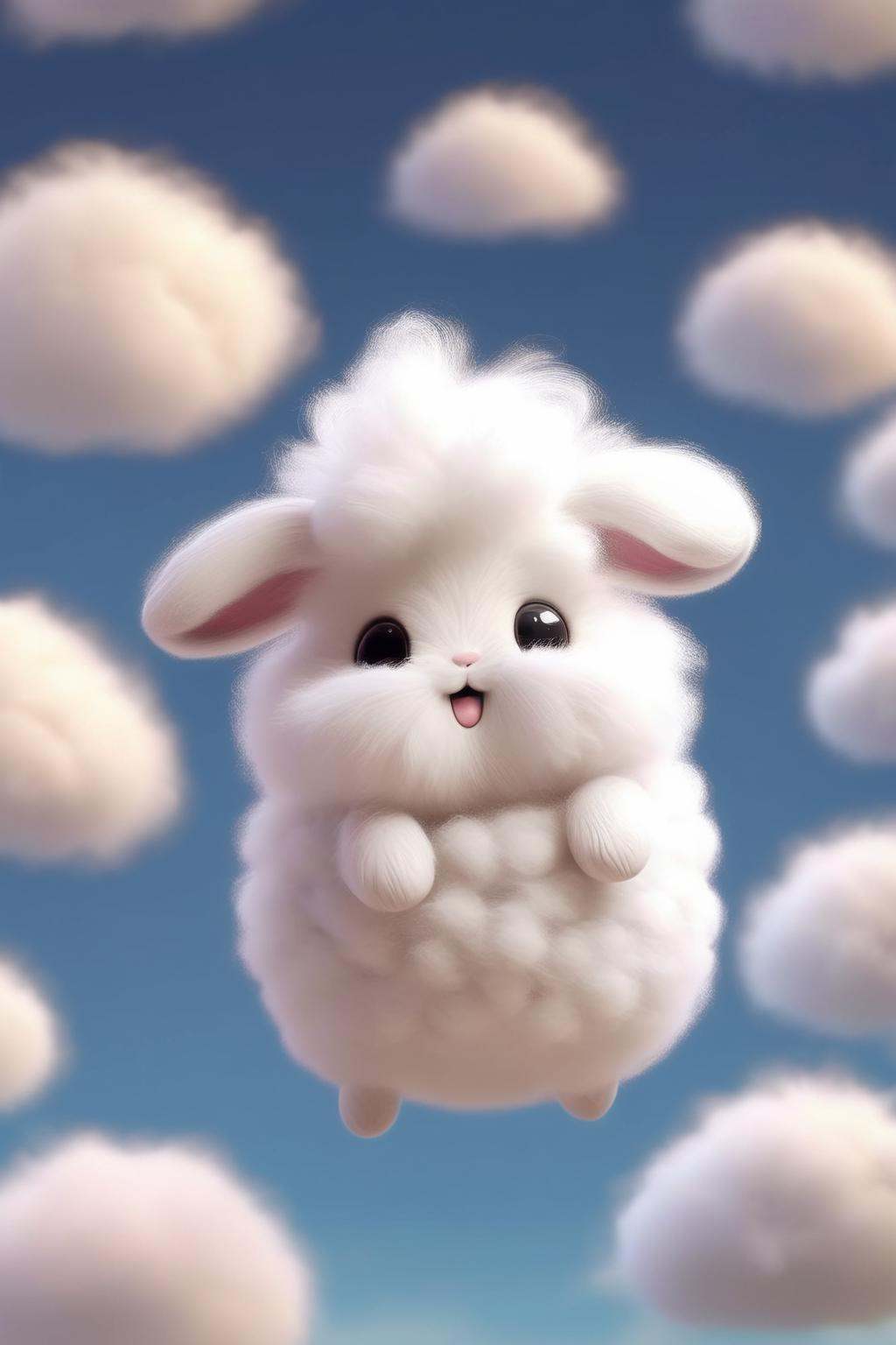 Cute Animals - Puffluff is a tiny,  cloudy Pokémon that resembles a fluffy white rabbit or lamb. Its body is round and sof...