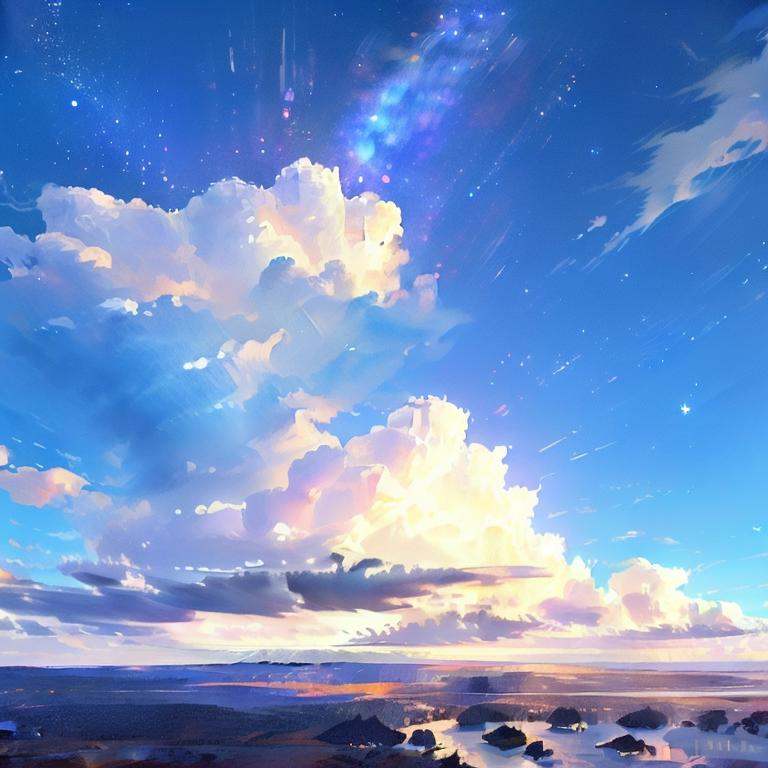 skyline,  night sky,  extremely great render on Tensor.Art