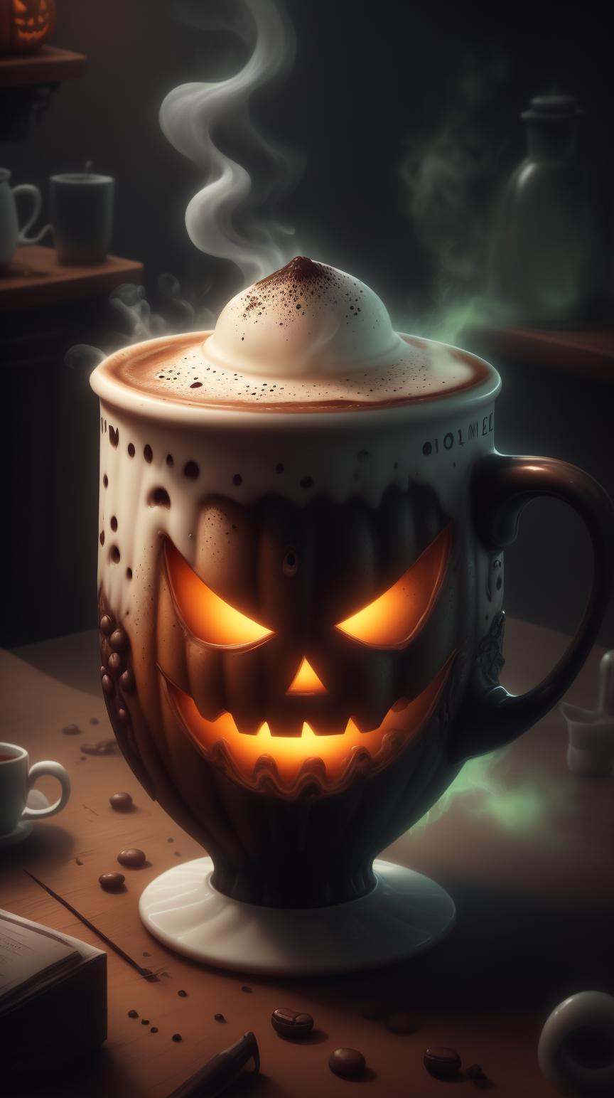 h4l0w3n5l0w5tyl3M3rg34ll cup of coffee on Tensor.Art