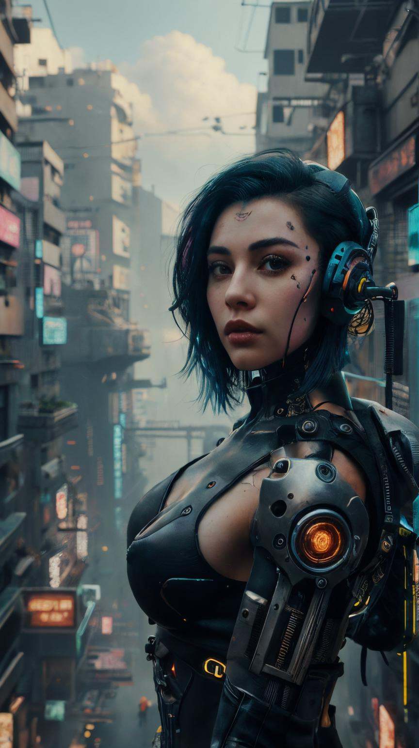 RAW Photo of CyberpunkWorld woman,  cyberpunk style,  photorealistic on Tensor.Art