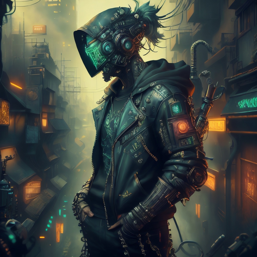 RAW Photo of CyberpunkWorld looking at viewer,  solo, on Tensor.Art