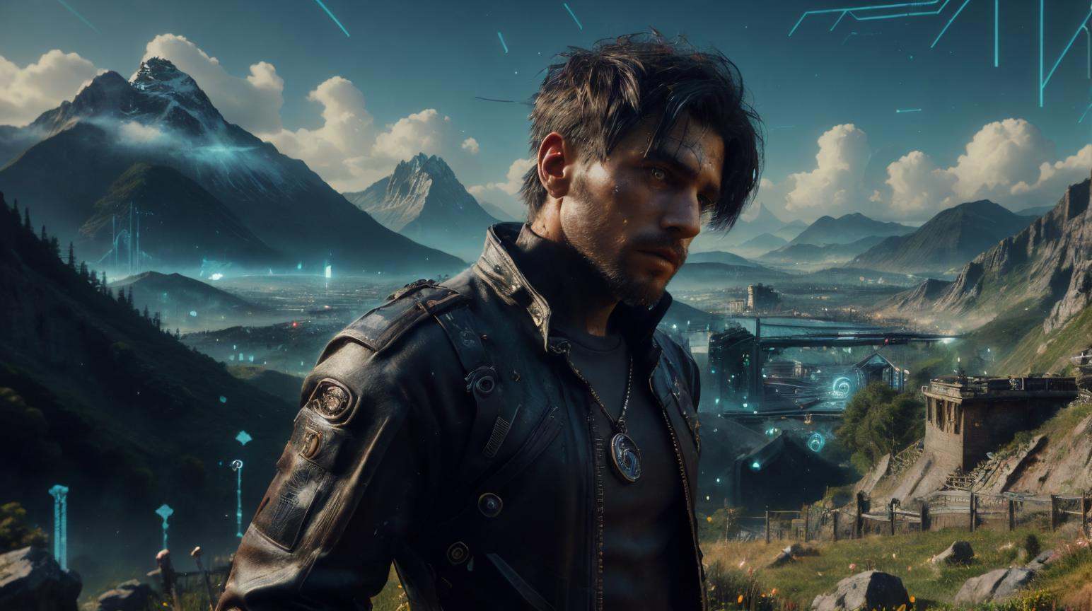RAW Photo of CyberpunkWorld solo,  upper body,  detailed background on Tensor.Art