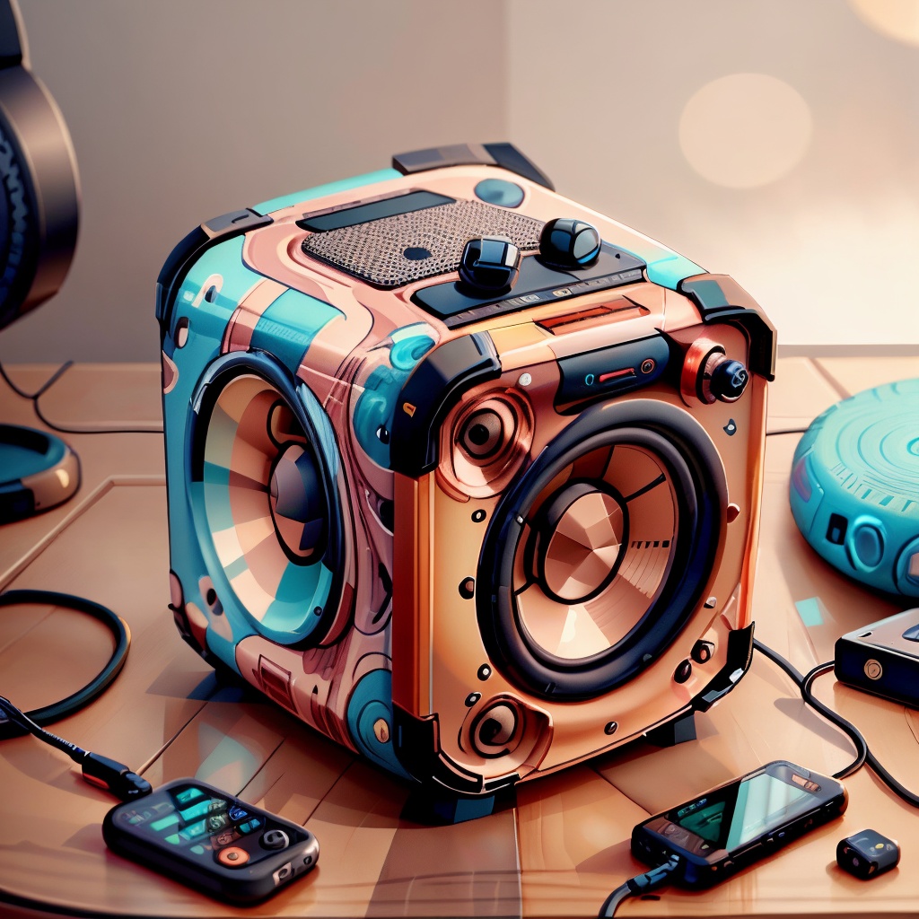 AbstractPattern Portable Bluetooth speaker on Tensor.Art