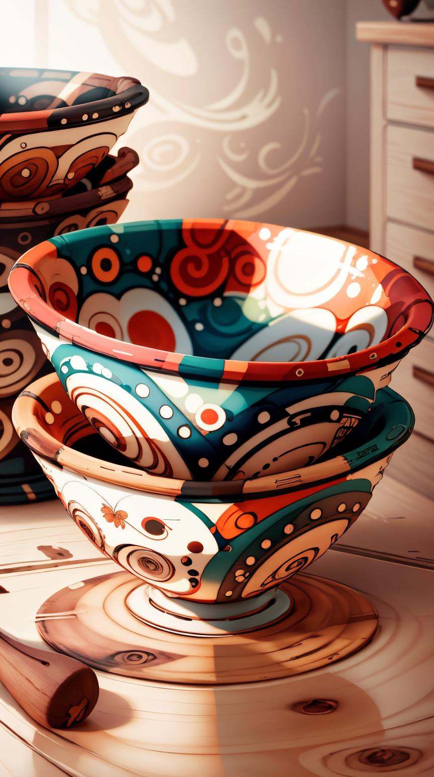 AbstractPattern Bowls on Tensor.Art