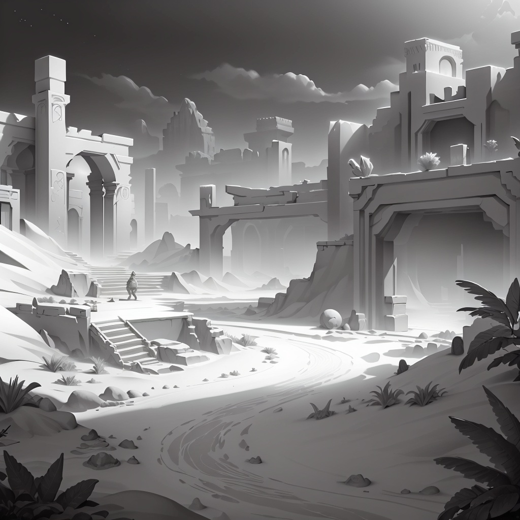 Army_green color colorful WhiteboxStyle,  Desert Mirage Treasure Hunt: Camel rides,  oasis puzzles on Tensor.Art
