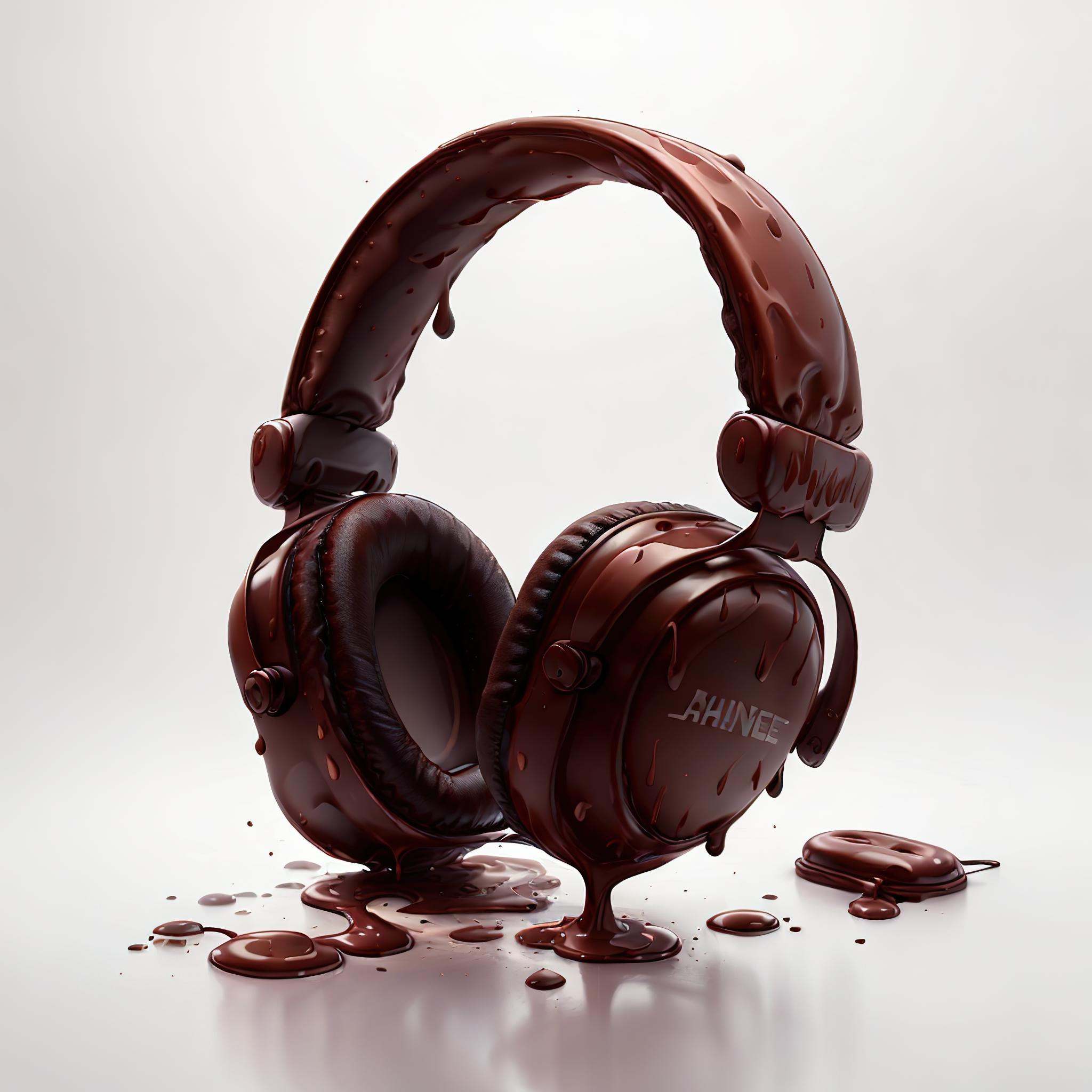 ChocolateWetStyle headphones on an empty surface on Tensor.Art