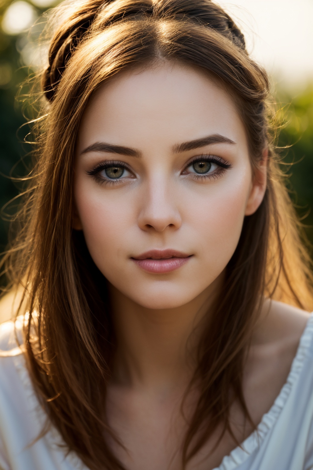 ultra-detailed,  blond girl with a bun,  captivating eye contact on Tensor.Art