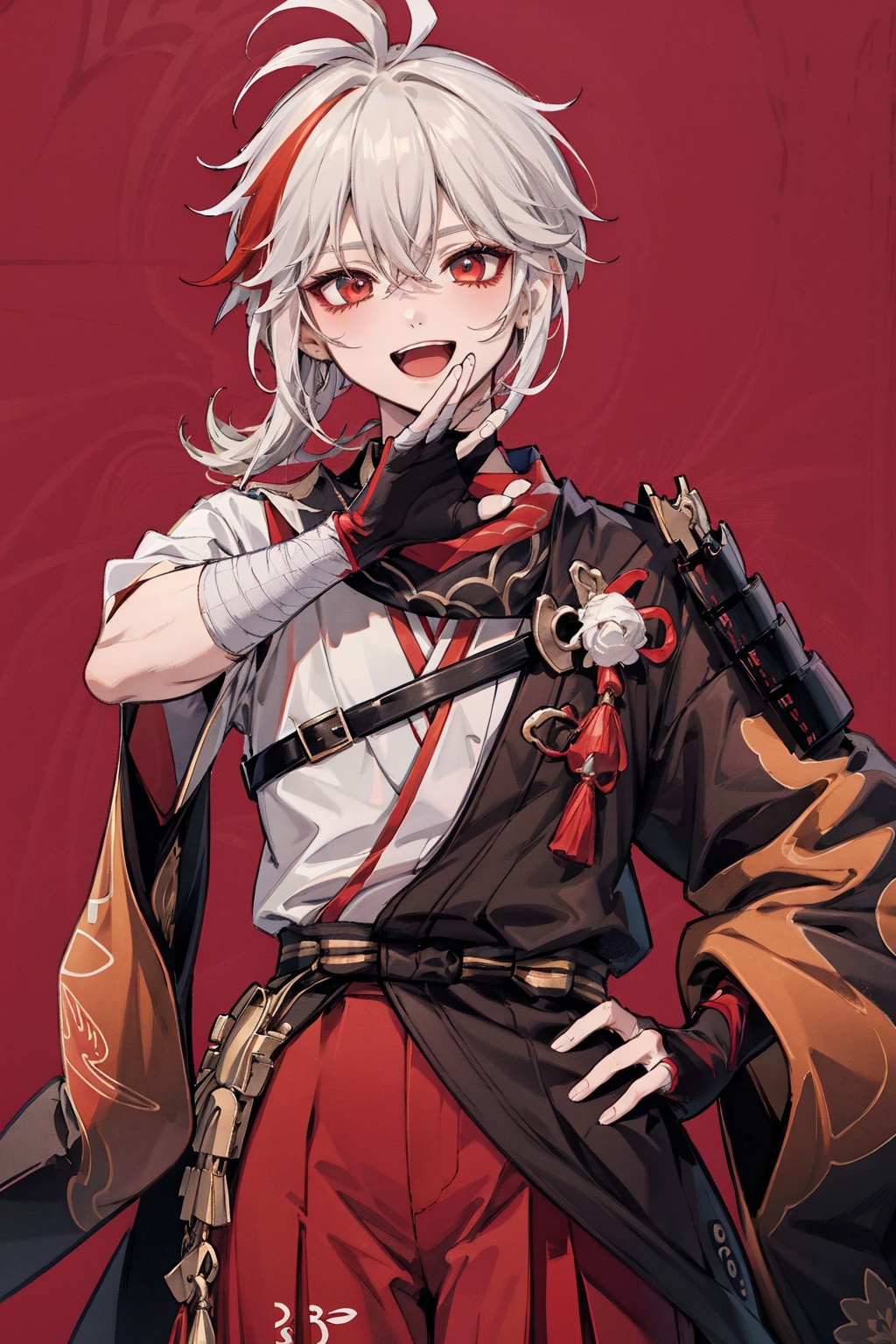 ojou-sama pose,  arm up,  1boy on Tensor.Art