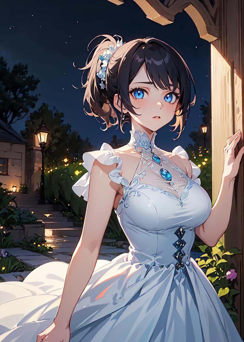 ),  1girl with a short hair,  side ponytail on Tensor.Art