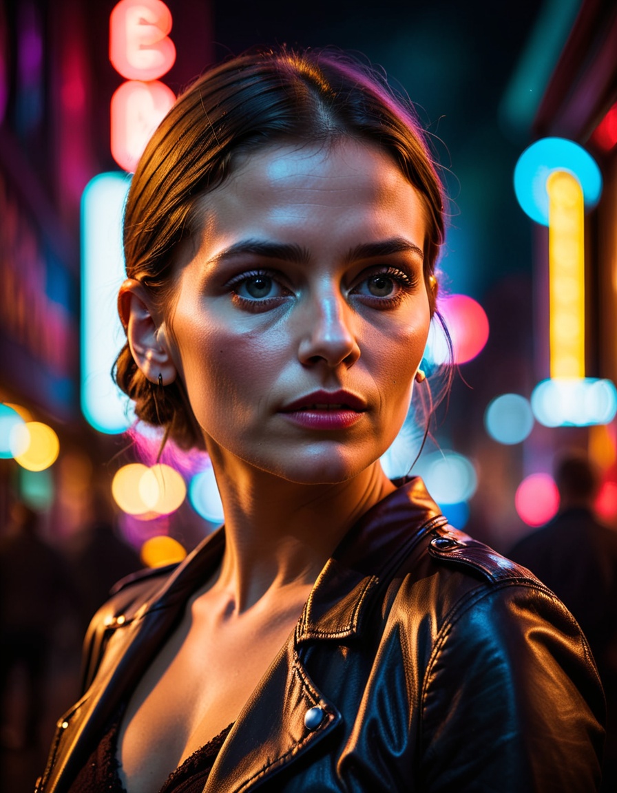 photo of a German-Chilean woman,  dark theme,  artificial lighting by Vision_Ai on Tensor.Art