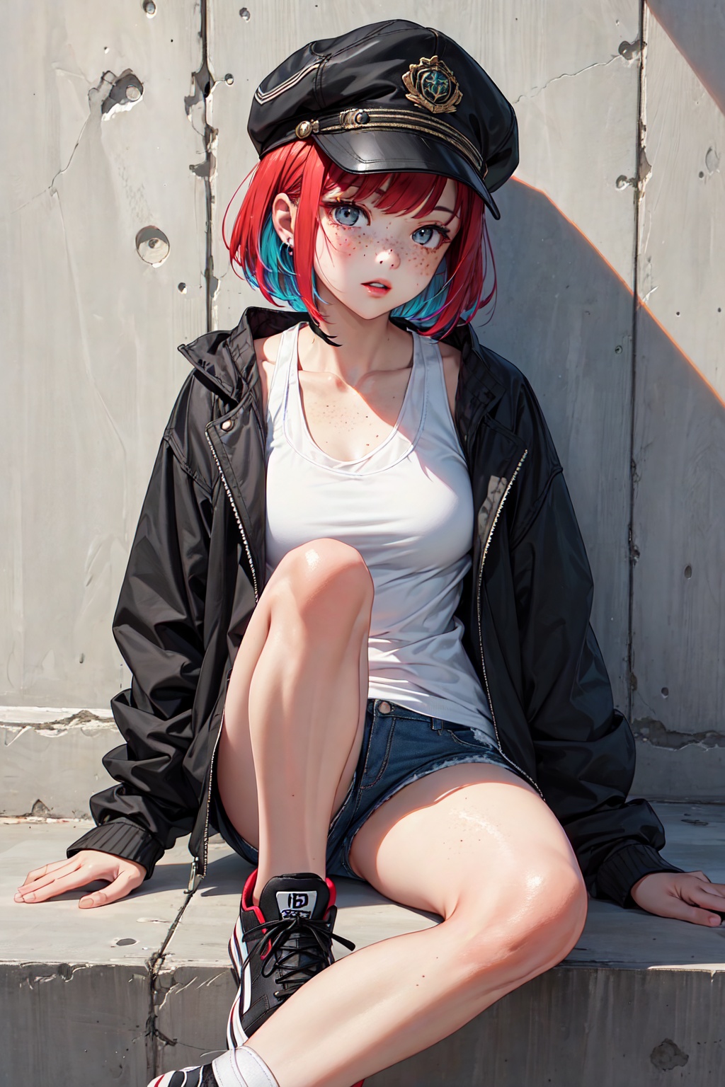 ),  toned,  1girl with a short bob cut hair on Tensor.Art