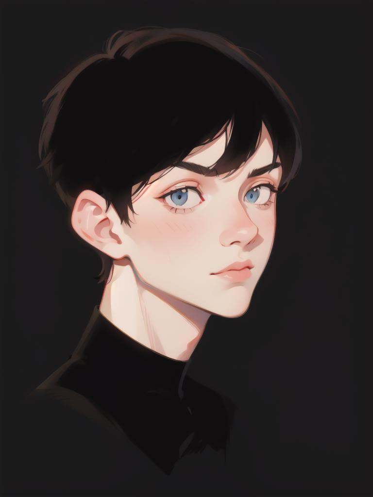 1boy,  short hair,  upper body on Tensor.Art