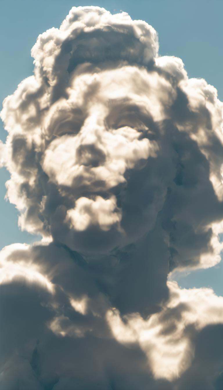 a photo of a cloud that looks like marilyn monroe,  sun shining out from behind on Tensor.Art