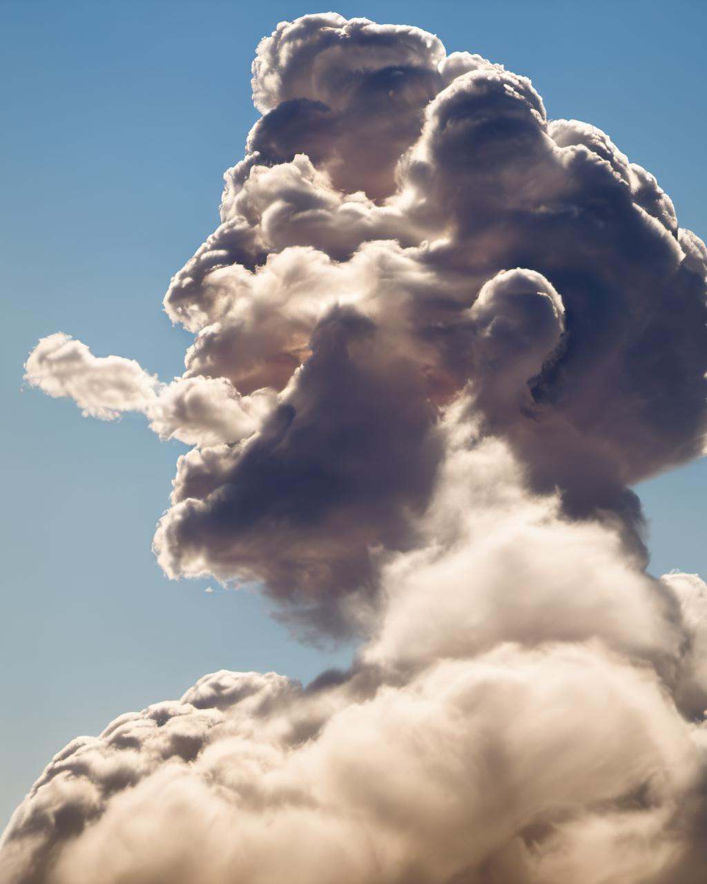 a photo of a cloud that looks like a man eating a burger on Tensor.Art