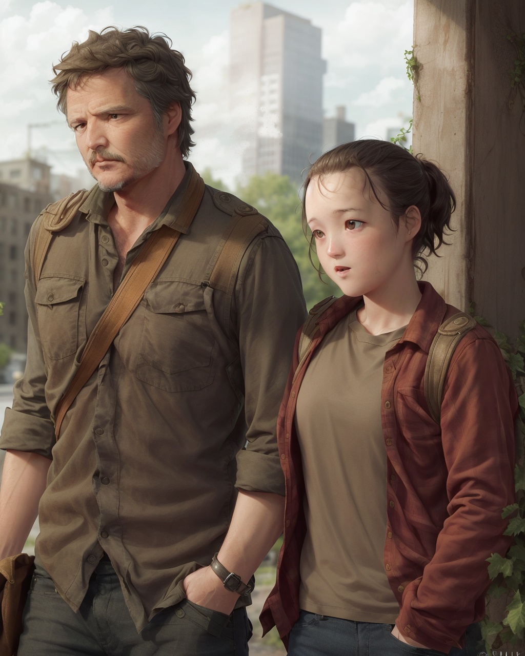 TheLastOfUs a joel man and a girl ellie on Tensor.Art
