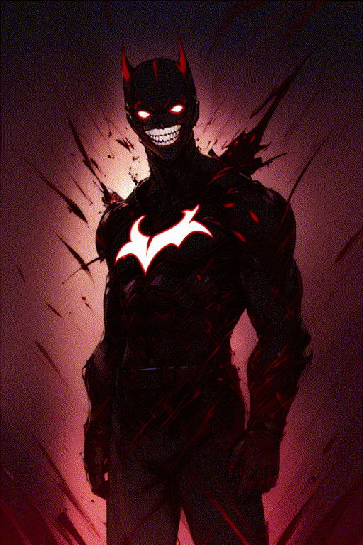  1boy,graffiti,demon background,