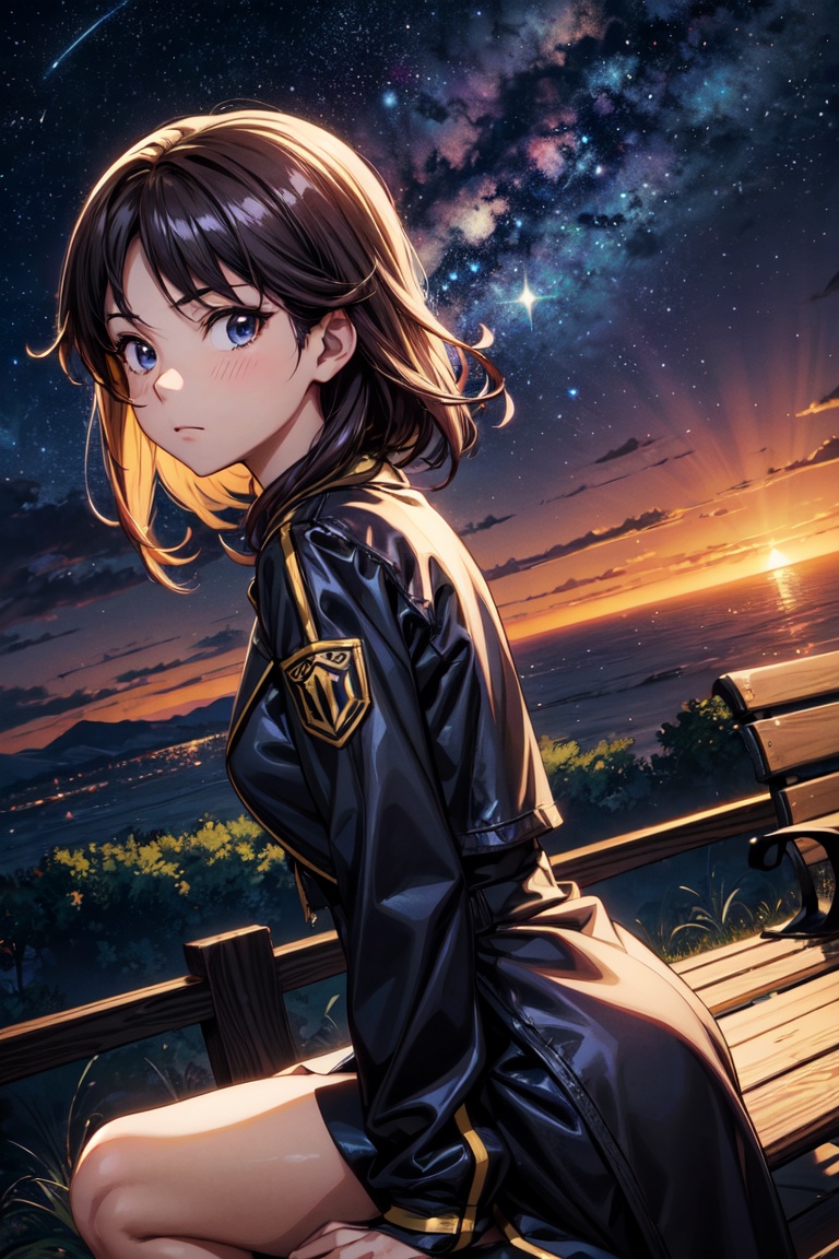 anime,  the sky,  stars on Tensor.Art