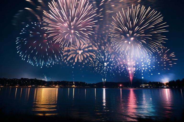 night,fireworks,seven colors, <lora:yh_17:0.9>