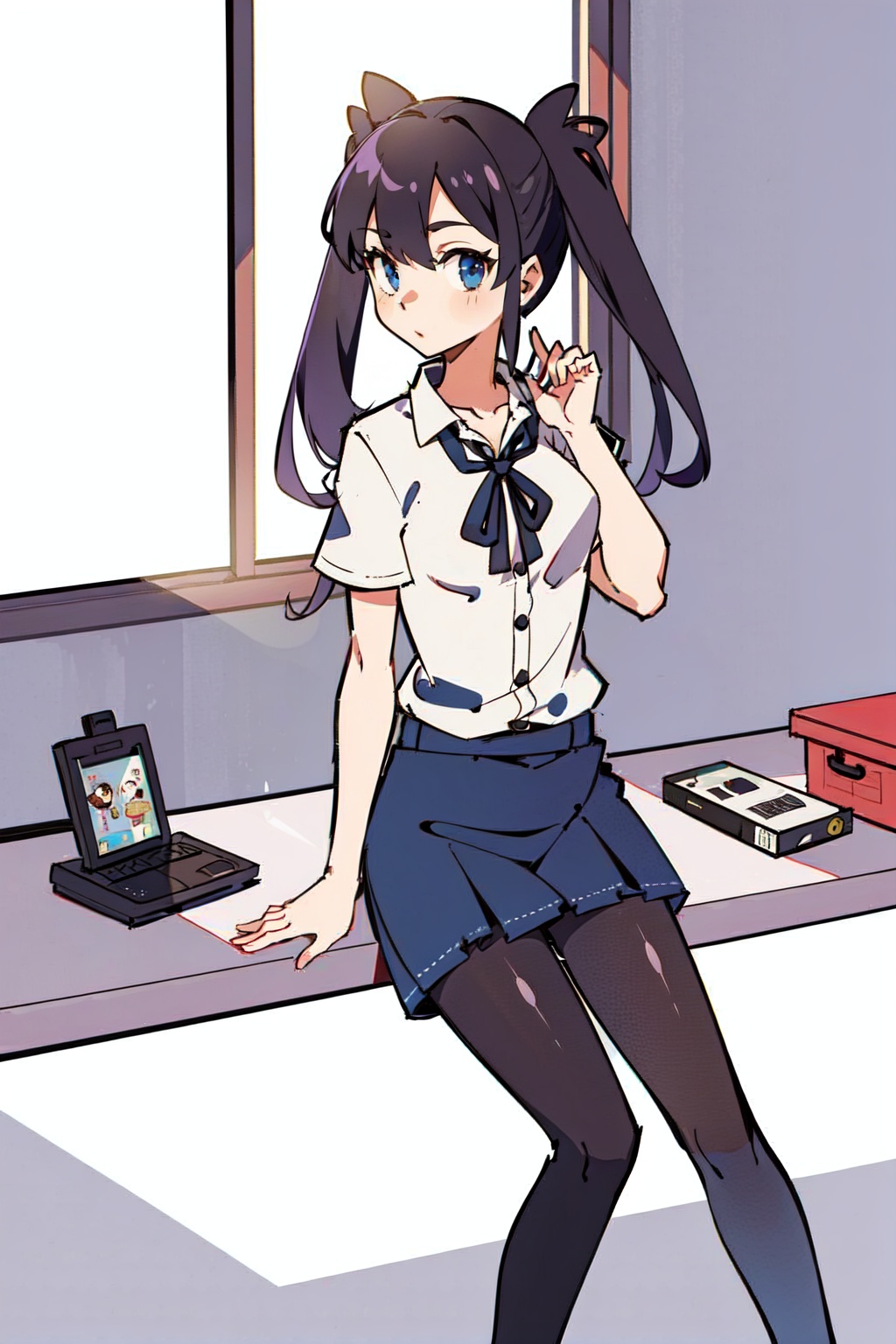 1girl,  office,  stockings on Tensor.Art