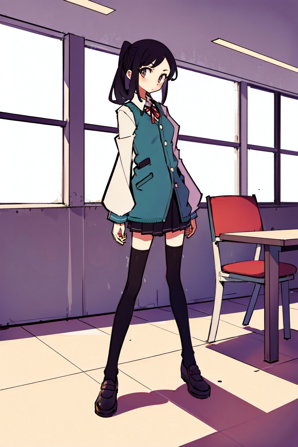 1girl,  office,  stockings on Tensor.Art