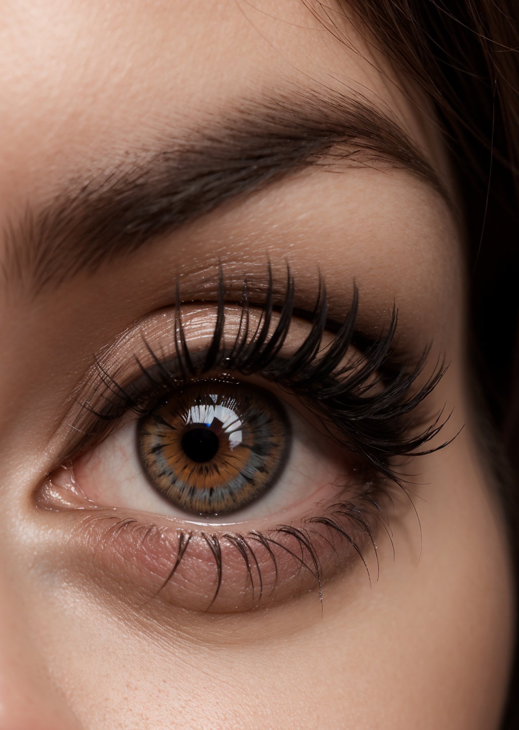 close up of a woman's eyes. Able to see the reflection of a nice scene in the eye. on Tensor.Art