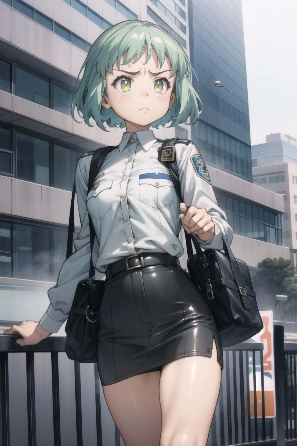 kusakabe,  policewoman,  gun on Tensor.Art