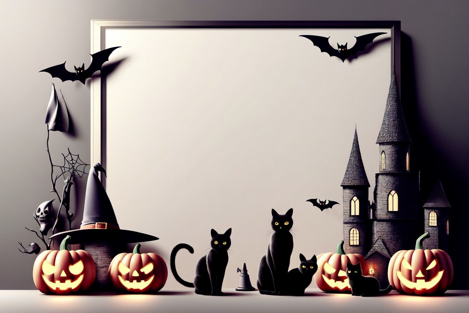 bare tree, bat, ghost, ghost costume, halloween, jack-o'-lantern, moon, pumpkin, spider web, witch hat, candy, spider, tree, castle, bat wings, full moon, hat, emoji, demon tail, whiteboard, lantern, wings, black cat, house, night, demon horns, skeleton, gate, cape, food, head wings, scythe, branch, mini witch hat, candle, lamppost, black wings, church, tower