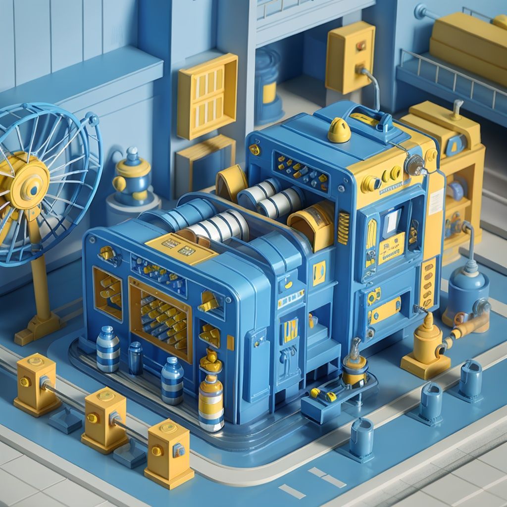 masterpiece,best quality,c4dchangjing\(c4d\),no humans,ground vehicle,box,scenery,from above,industrial pipe,bottle,ball,water,trash can,sign,train,cardboard box,motor vehicle,blurry,traffic cone,indoors,blue theme,shadow,ladder,reflection,window,electric fan,stairs,day,bag,english text,depth of field,yellow eyes,outdoors,water bottle,railroad tracks,can,robot,bird,<lora:c4dchangjing-000010:0.65>,