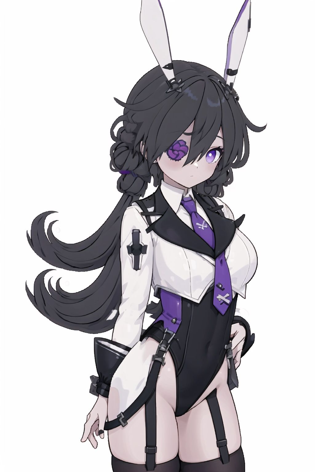 1girl,  solo,  purple eyes on Tensor.Art