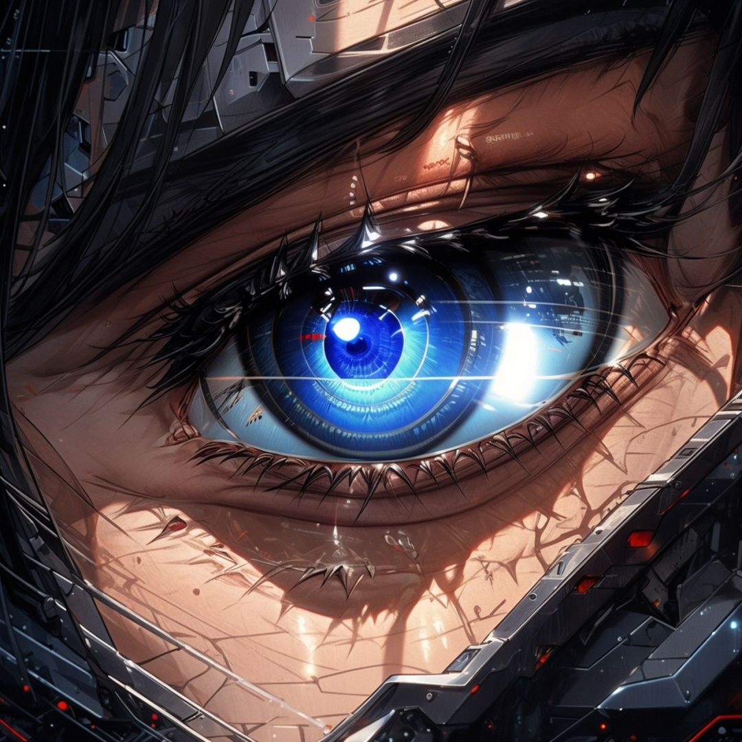  Best quality, 8k, cg,eye,science fiction,particulars,The Terminator,science and technology,Eye close-up,Cyber Eye,Cool,An eye