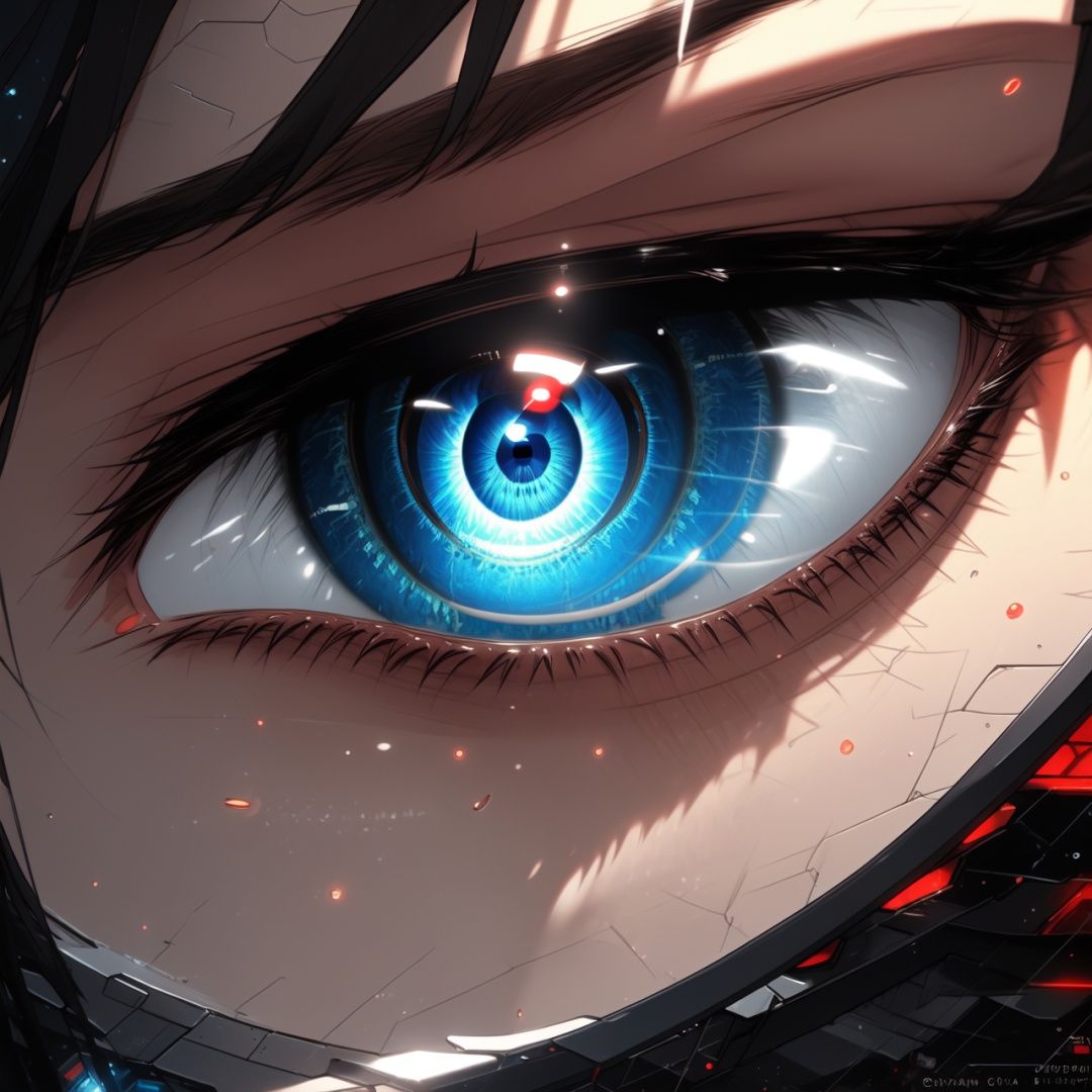  Best quality, 8k, cg,eye,science fiction,particulars,The Terminator,science and technology,Eye close-up,Cyber Eye,Cool,An eye