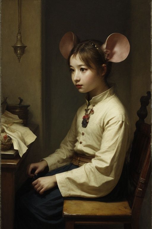 absurdres,1girl,solo,*****,incredibly absurdres,reality,full_shot,<lora:mouse:0.8>,mouse,