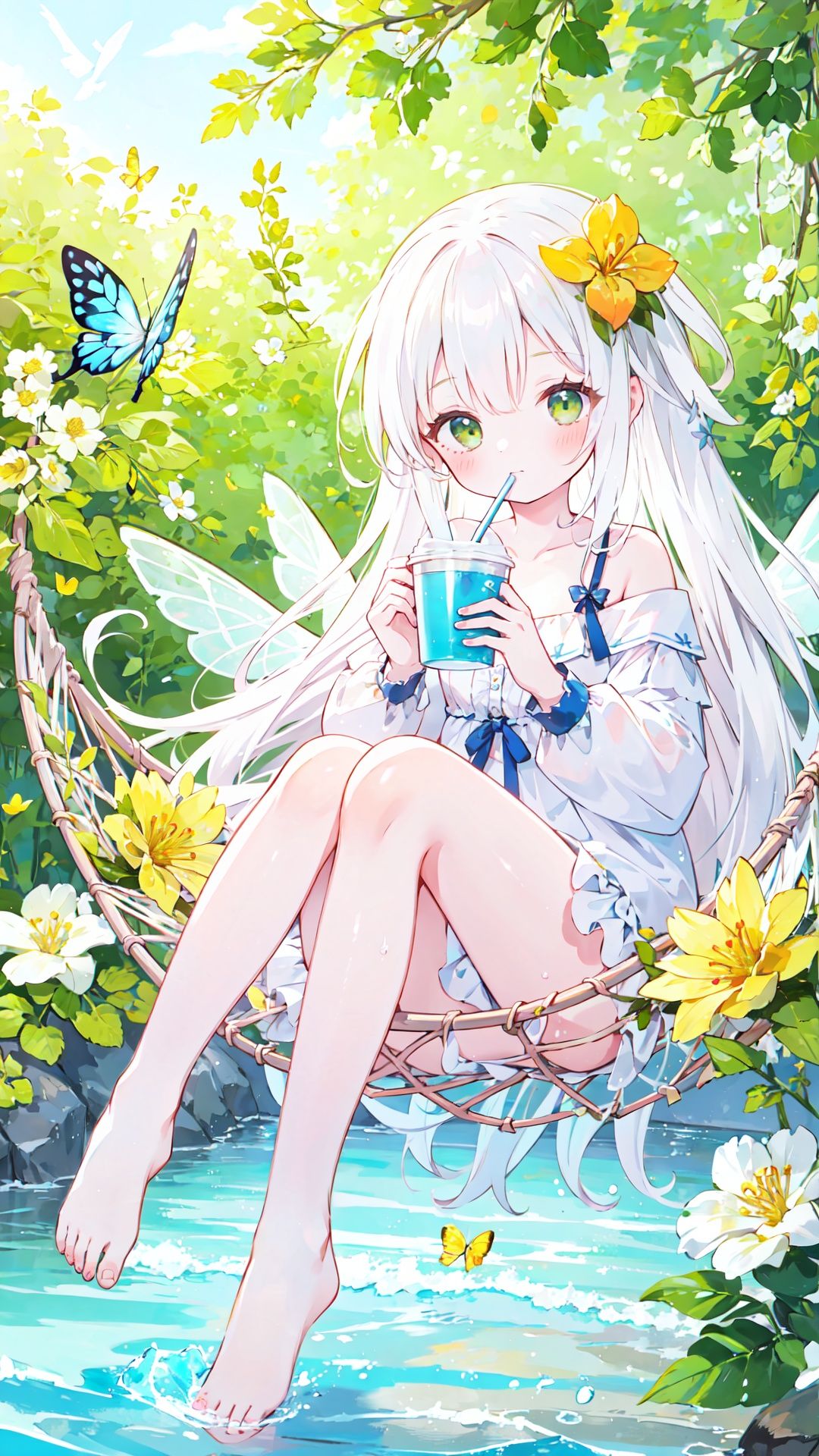 1girl,  solo,  flower on Tensor.Art