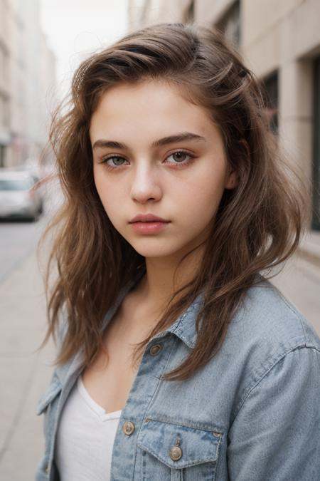 a photo of a 20 yo girl with unstyled hair on Tensor.Art