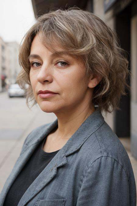 a photo of a 40 yo woman with unstyled hair on Tensor.Art