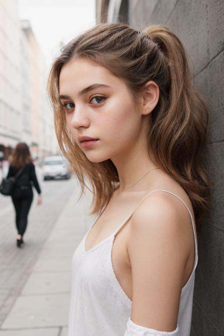 a photo of a 20 yo girl with unstyled hair on Tensor.Art
