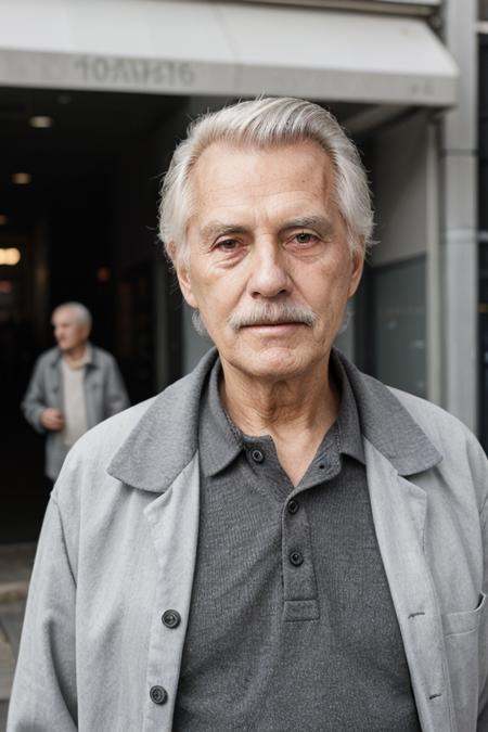 a photo of a 70 yo man with unstyled grey hair on Tensor.Art