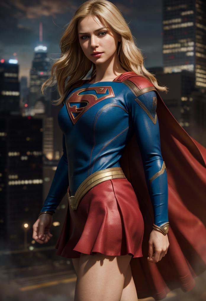 Supergirl ,  hero,  hair short blonde on Tensor.Art