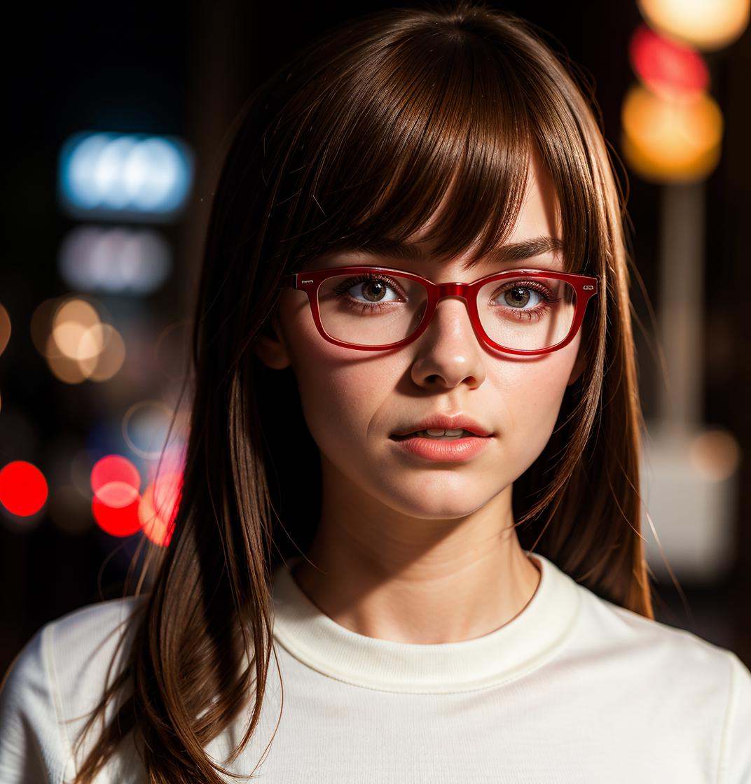 1girl,  ,  glasses red on Tensor.Art